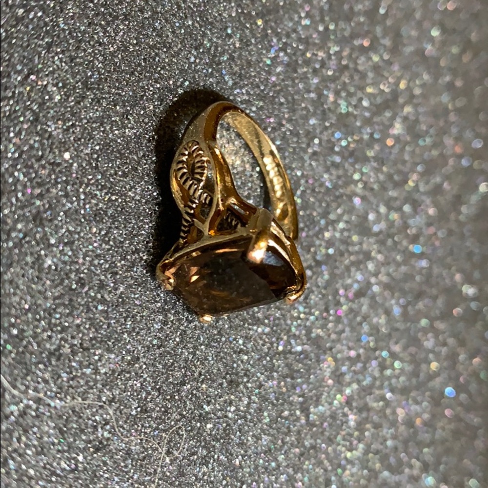 Brown rectangle stone Lia Sophia Ring